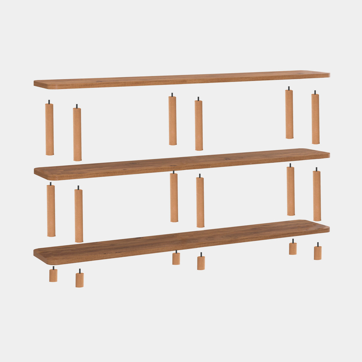Mobilier Zen, Stejar - Negru, 180x35 cm - Stejar