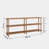 Mobilier Zen, Stejar - Negru, 180x35 cm - Stejar