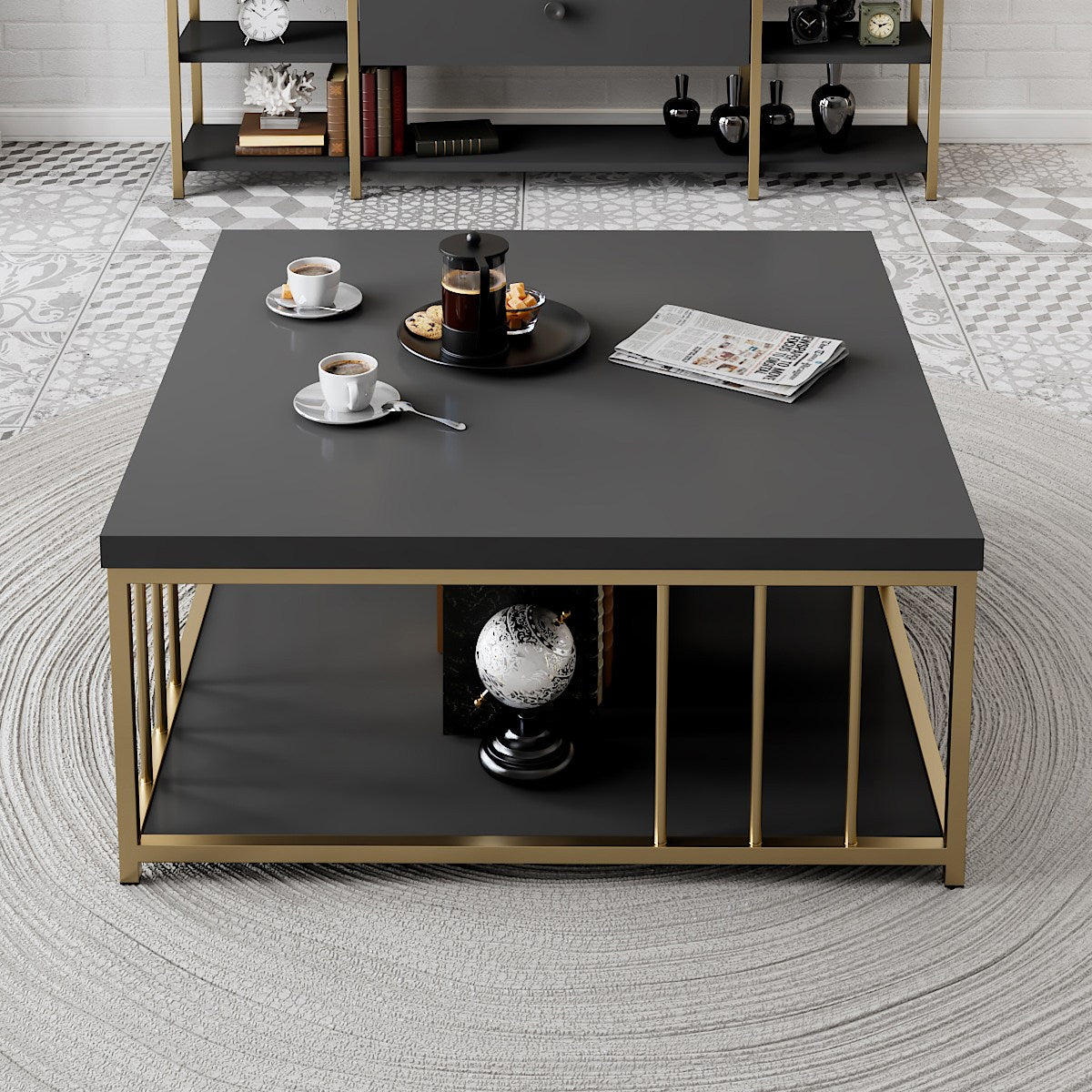 Mobilier Zenn, 90x90 cm - Anthracite
Gold