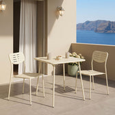Moraja Deraby I set 3 piese crem metal 70x70x73cm, 70x70x73 cm, imagine principală, metal, PP, pentru living sau bucătărie