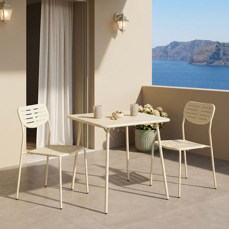 Moraja Deraby I set 3 piese crem metal, 70x70x73 cm