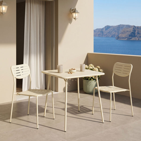 Moraja Deraby I set 3 piese crem metal, 70x70x73 cm