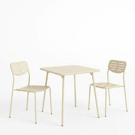 Moraja Deraby I set 3 piese crem metal, 70x70x73 cm