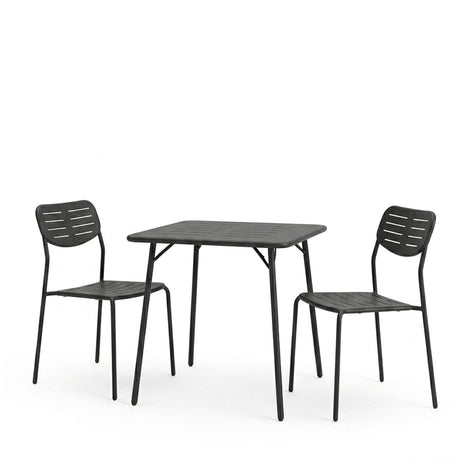 Moraja Deraby I set 3 piese negru metal, 70x70x73 cm