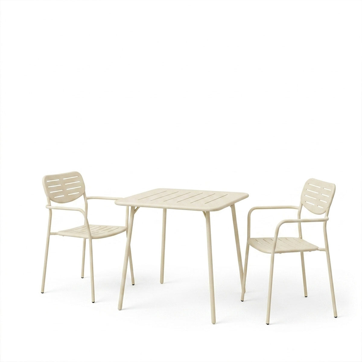 Moraja Deraby set 3 piese crem metal, 70x70x73 cm