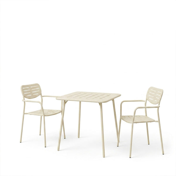 Moraja Deraby set 3 piese crem metal, 70x70x73 cm