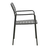 Moraja Deraby set 3 piese negru metal 70x70x73cm, 70x70x73 cm, prezentare produs, metal, PP, pentru living sau bucătărie