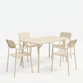 Moraja Deraby set 5 piese crem metal, 140x80x72 cm, imagine suplimentara
