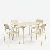 Moraja Deraby set 5 piese crem metal, 140x80x72 cm