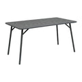 Moraja Deraby Ι set 5 piese negru metal 140x80x72cm, 140x80x72 cm, vedere laterală, metal, pentru living sau bucătărie