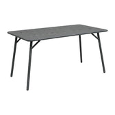 Moraja Deraby set 5 piese negru metal 140x80x72cm, 140x80x72 cm, vedere laterală, metal, pentru living sau bucătărie
