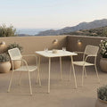 Moraja Federal set 3 piese crem metal 70x70x73cm, 70x70x73 cm, imagine principală, metal, PP, pentru living sau bucătărie