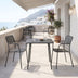 Moraja Federal set 3 piese negru metal 70x70x73cm, 70x70x73 cm, imagine principală, metal, PP, pentru living sau bucătărie