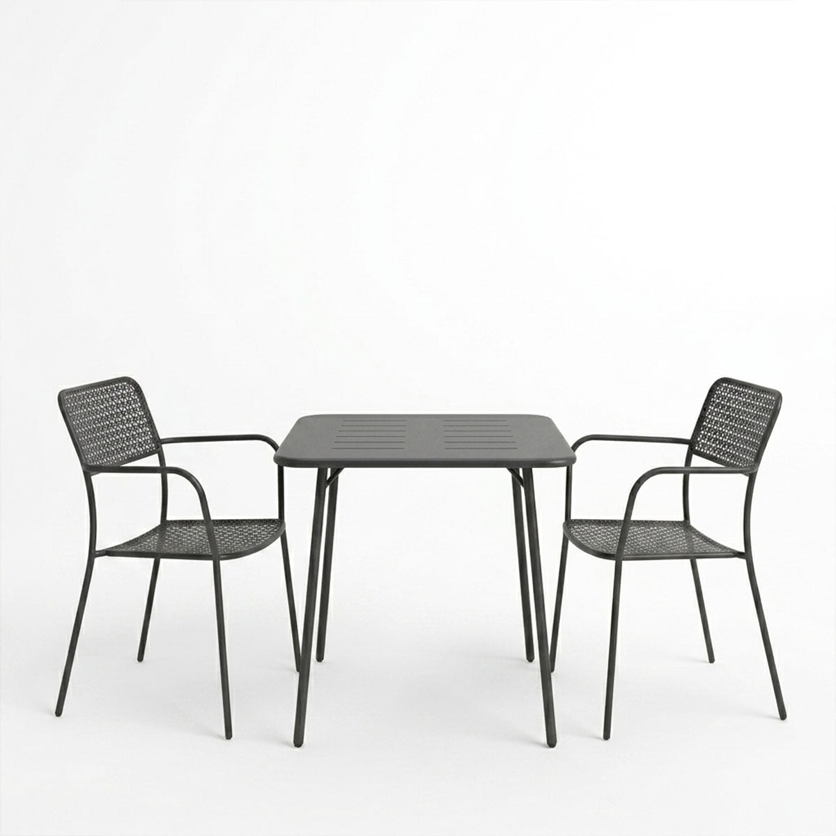 Moraja Federal set 3 piese negru metal, 70x70x73 cm
