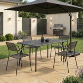 Moraja Federal set 5 piese negru metal 140x80x72cm