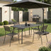 Moraja Federal set 5 piese negru metal 140x80x72cm