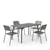 Moraja Federal set 5 piese negru metal, 140x80x72 cm