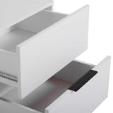 Noptiera Adore Oryana, 2 sertare, Alb - Nuc, 55x59x44 cm - Alb