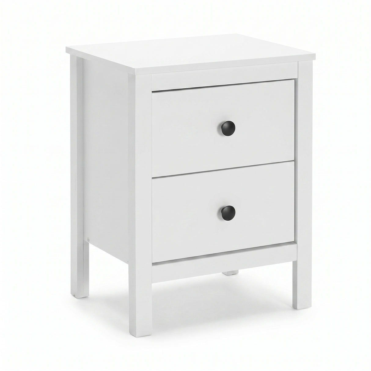 Noptiera Adore Rustic, 2 sertare, Alb, 46x61x39 cm