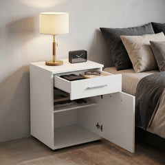 Noptiera Adore Trendline, Alb - Maro, 40x57x39 cm
