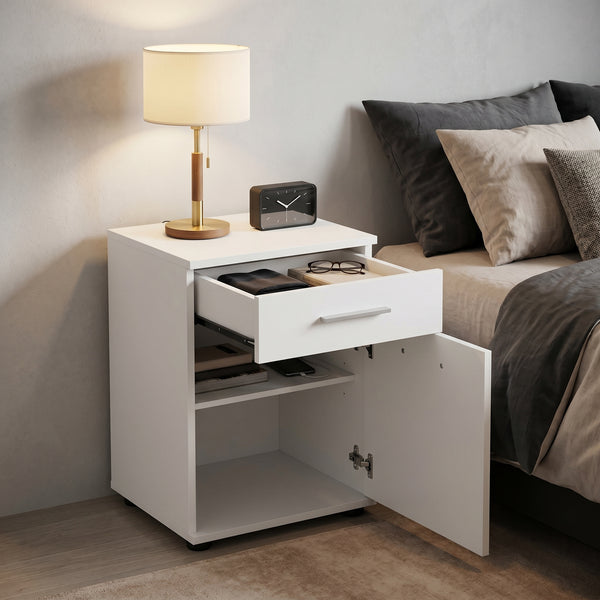 Noptiera Adore Trendline, Alb - Maro, 40x57x39 cm