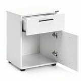 Noptiera Adore White, 2 sertare, Usa reversibila, Alb, 40x57x41 cm - Alb