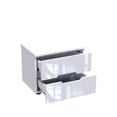 Noptiera Afina mdf Alb, lucios, 50x35x41 cm, imagine suplimentara