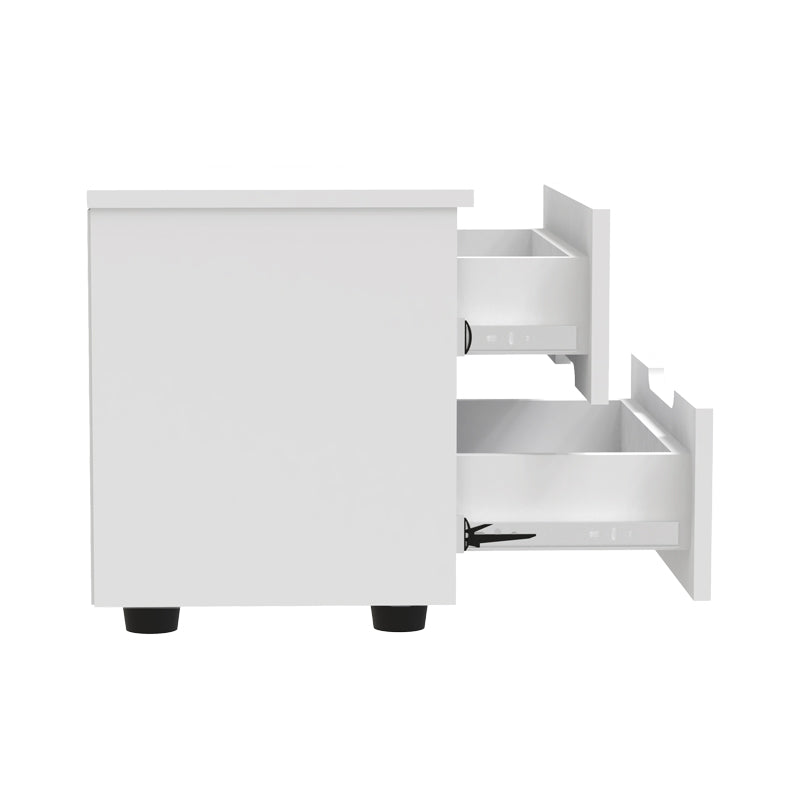 Noptiera Afina mdf Alb, lucios, 50x35x41 cm, perspectiva suplimentara