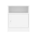 Noptiera cu dulap Foly, Alb, Lemn, 40x40x50 cm, perspectiva suplimentara
