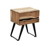 Noptiera cu functie de depozitare Imena, Lemn de Acacia, Natural, 45x35x56 cm