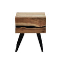 Noptiera cu functie de depozitare Imena, Lemn de Acacia, Natural, 45x35x56 cm, perspectiva suplimentara