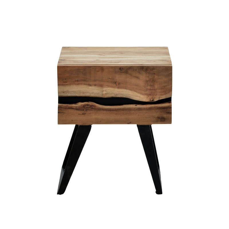 Noptiera cu functie de depozitare Imena, Lemn de Acacia, Natural, 45x35x56 cm
