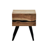 Noptiera cu functie de depozitare Imena, Lemn de Acacia, Natural, 45x35x56 cm