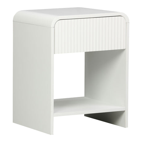 Noptiera cu functie de depozitare Lemperto, Alb, 40x40x53 cm