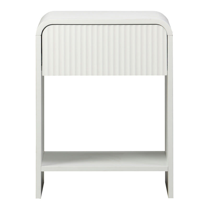 Noptiera cu functie de depozitare Lemperto, Alb, 40x40x53 cm