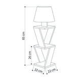 Noptiera cu lampadar Tight me Kozena, Stejar, 22x85x22 cm