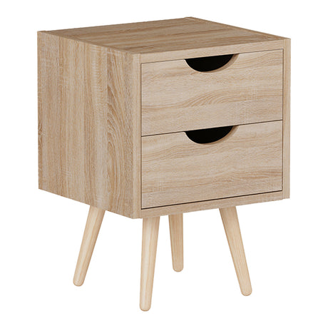 Noptiera cu sertar Selma, Lemn, Natural, 29x29x45 cm