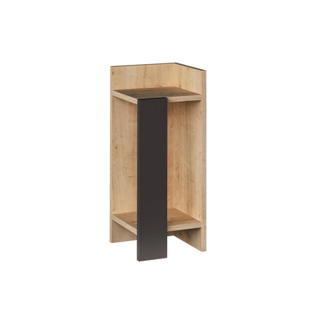 Noptiera dreapta Elos, Anthracite, Stejar, 25x60x27 cm