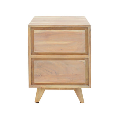Noptiera Emira, Lemn de salcam, Natural, 40x40x54 cm, perspectiva suplimentara