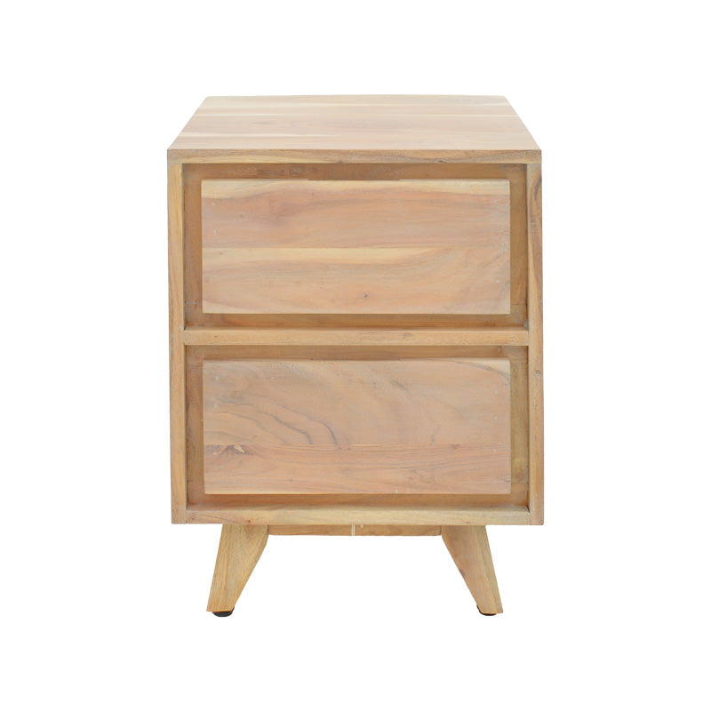 Noptiera Emira, Lemn de salcam, Natural, 40x40x54 cm, perspectiva suplimentara
