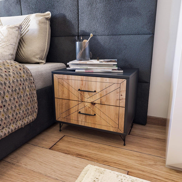 Noptiera Glynn Nightstand, Diverse culori, 40x55x50 cm