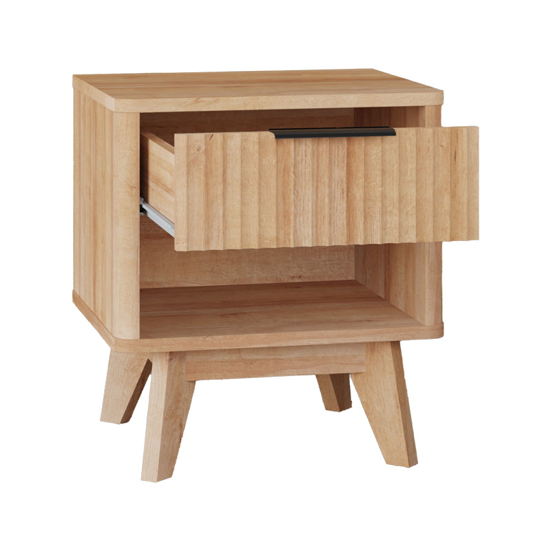Noptiera Hamea, MDF, Natural, 45x40x51 cm, imagine ambient