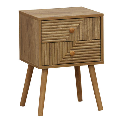 Noptiera Historic cu 2 sertare lemn Natural 37.5x32x54cm