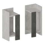 Noptiera Immerse set 2 bucati, 27x25x60 cm - Gri