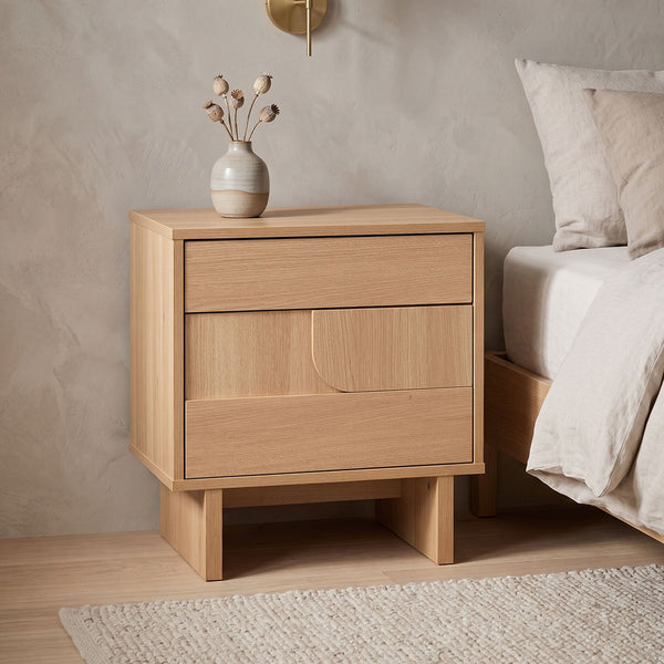 Noptiera Jenfia, MDF, Natural, 48x39x51 cm