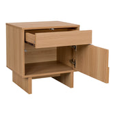 Noptiera Jenfia, MDF, Natural, 48x39x51 cm, detaliu produs