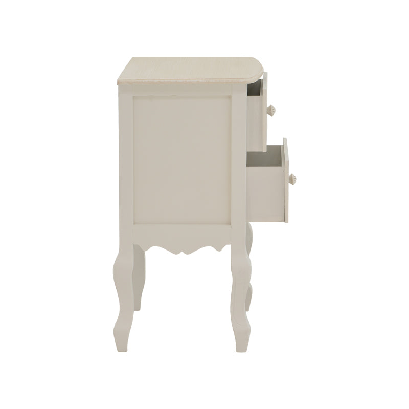 Noptiera Joliene, Alb, 40x34x64 cm, perspectiva suplimentara