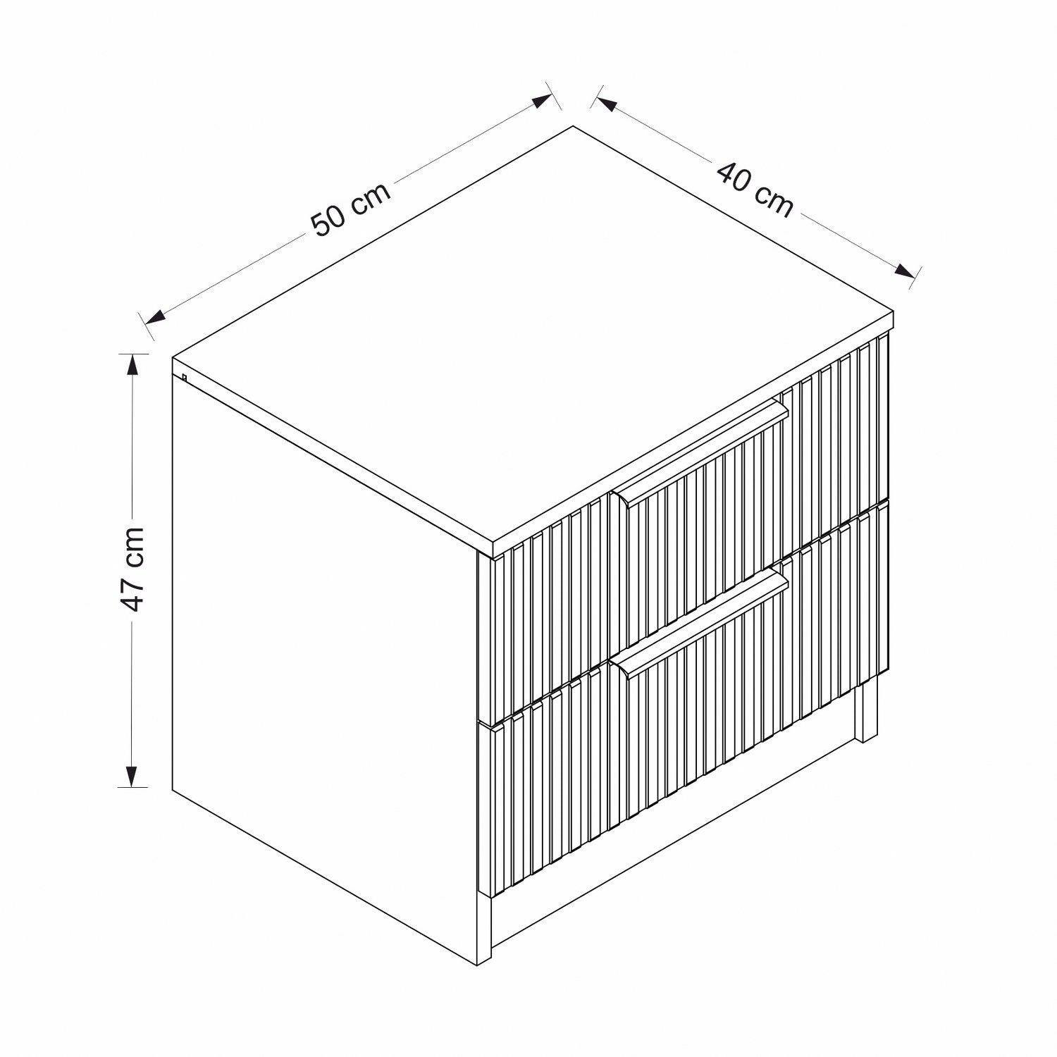 Noptiera Kale Plus - 7898, Gri, 54x40x47 cm – Adore Home
