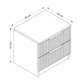 Noptiera Kale Plus - 7898, Gri, 54x40x47 cm