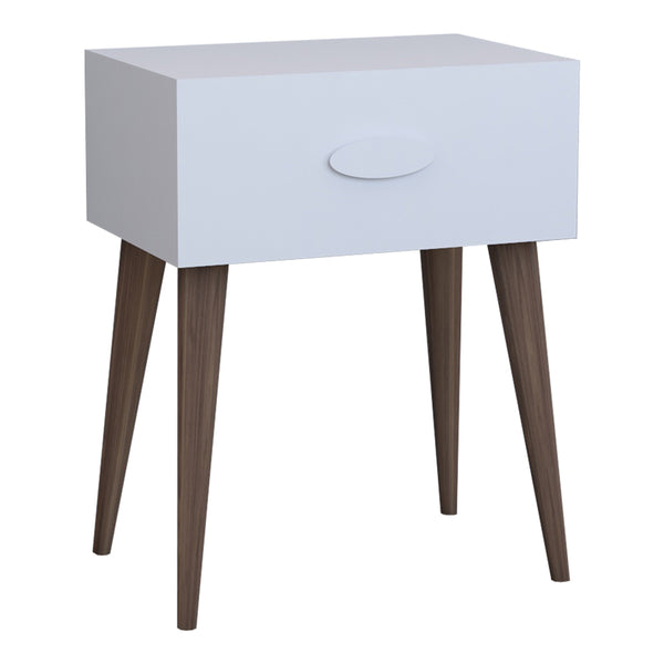 Noptiera Laber melamina, alba, 45x30x57 cm